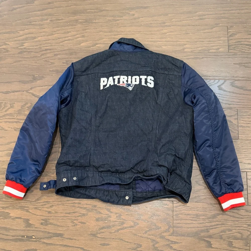 Levi's Woman’s New England Patriots NFL football denim jacket Size XXL - Picture 5 of 14